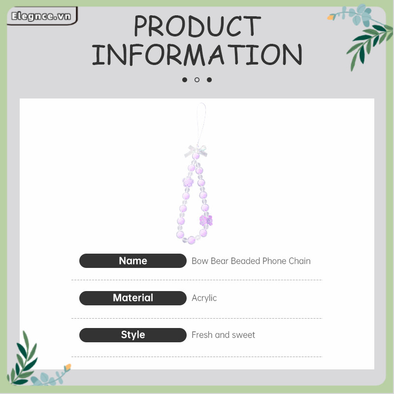 【Elevn】Ốp lưng điện thoại dễ thương mới lạ Dây đeo điện thoại sáng tạo hình gấu nhỏ đính hạt | BigBuy360 - bigbuy360.vn