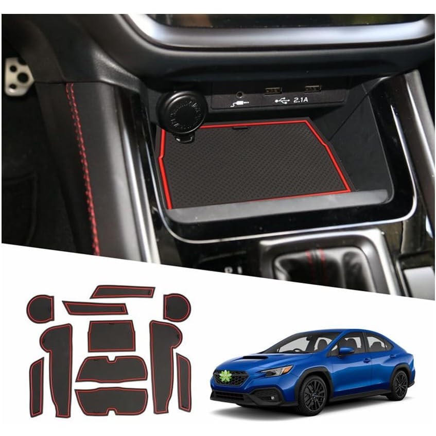 2025 WRX Cửa Khe Cắm Thảm 2022-2025 Subaru WRX Phụ Kiện 12 Cái / bộ Thảm Lót Bảng Điều Khiển Trung T