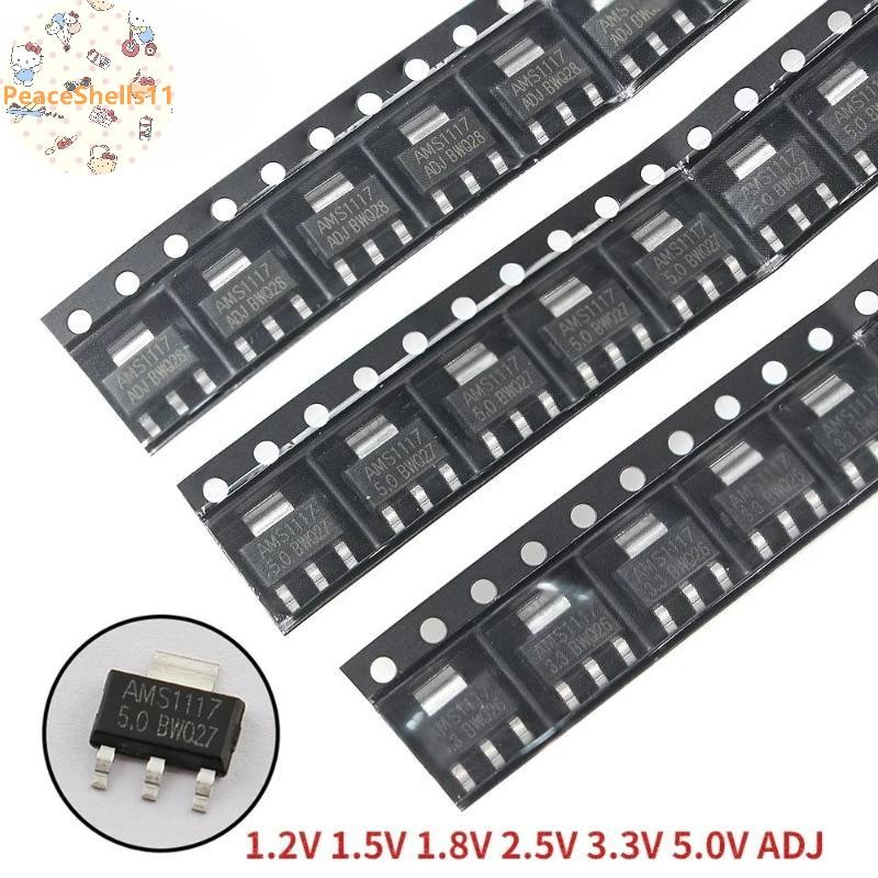 PeaceShells SOT-223 70 Chiếc Bộ Điều Chỉnh Điện Áp AMS1117 AMS1117-3.3V AMS1117-ADJ AMS1117-5.0V AMS