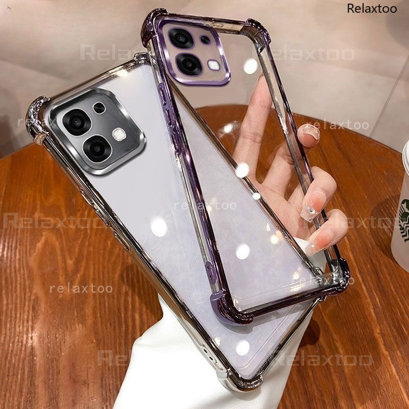Ốp Mềm Mạ Trong Suốt OPPOA6 Pro Cho OPPO A6Pro A6 Pro X A6X A6Pro A6i OPPOA6Pro 5G 4G Vỏ Điện Thoại 