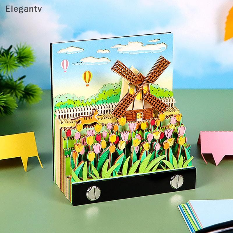 Lịch 3D EGN 2026 Que điêu khắc giấy độc đáo, Notepad 3D và lịch để bàn nghệ thuật, Lịch để bàn 2026 