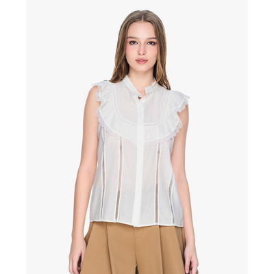 GIGI - Áo sát nách cổ tròn phối ren thời thượng_G1110T251201-00