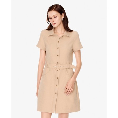 GIGI - Đầm sơ mi mini tay ngắn phối thắt lưng_G2107D252171-06