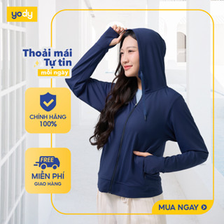   Áo chống nắng Yody nữ áo khoác nắng chống tia UVF 100+ mềm mịn thoáng mát bảo vệ làn da WEJA25S009