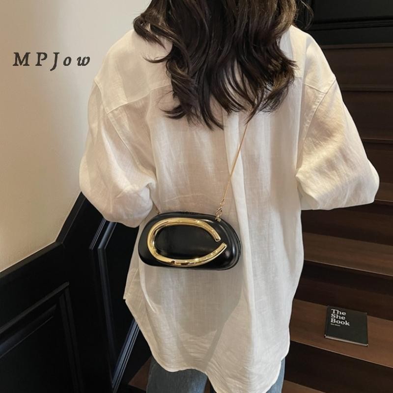 MPJow 1 Chiếc Túi Đeo Vai Sang Trọng Phong Cách Z Túi Ly Hợp Túi Dạ Hội Hình Đặc Biệt Dây Xích Kim Loại Chi Tiết Hộp Trang Trí Phong Cách Túi Vuông Nhỏ Tốt