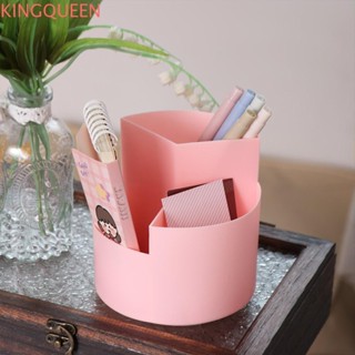 Kingqueen 360° Hộp đựng bút xoay, Hộp đựng văn phòng phẩm Hộp đựng cọ trang điểm, INS 3 lưới chống bụi dung tích lớn Bút chì tổ chức trẻ em