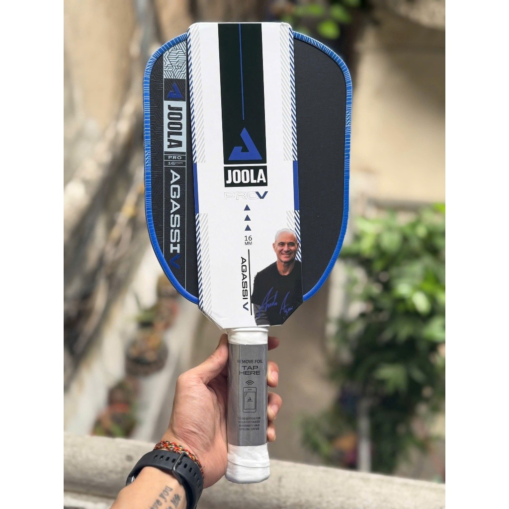 Vợt Pickleball Joola Agassi Pro V Andre Agassi Royal Blue 16mm tặng kem quấn cán