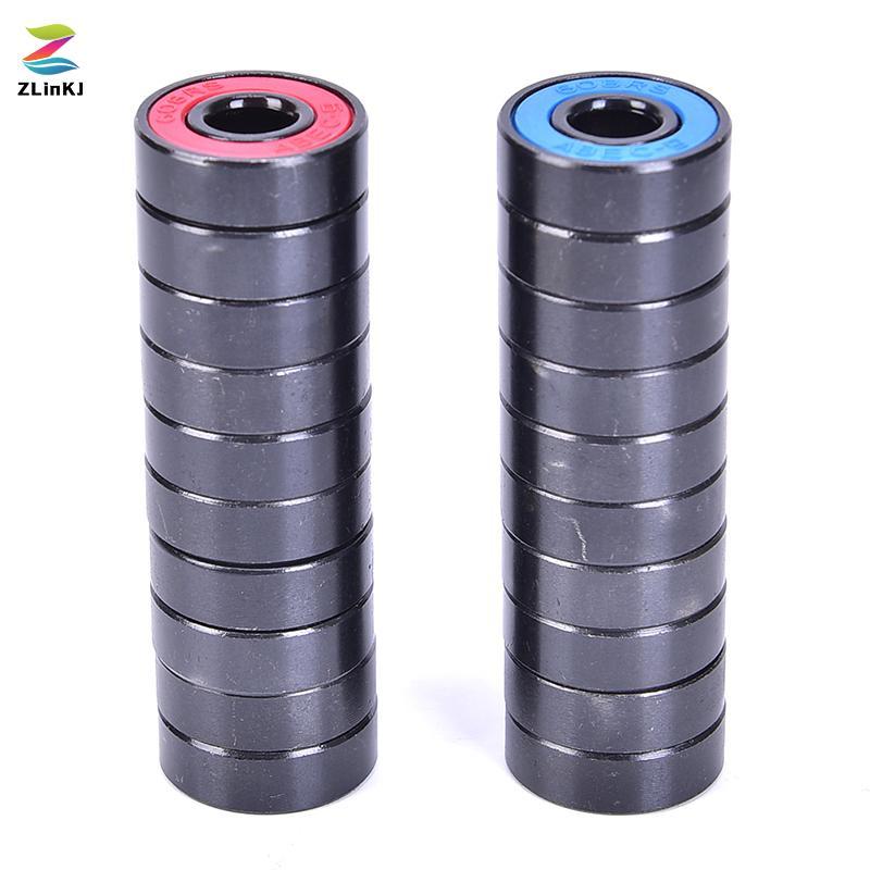 ZLinKJ 10 Cái / bộ 608 2RS Vòng bi kín bằng thép rãnh sâu 608RS 608-2RS Mới