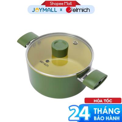 Nồi Phủ Sứ Chống Dính Elmich Olive Classic EL-5532OV, Hàng Chính Hãng, Dùng Mọi Bếp - JoyMall