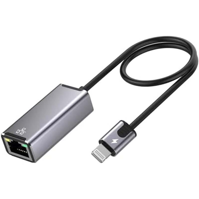 Bộ chuyển đổi Lightning sang Ethernet cho iPhone, [Chứng nhận Apple MFi] Bộ chuyển đổi mạng LAN Ethe