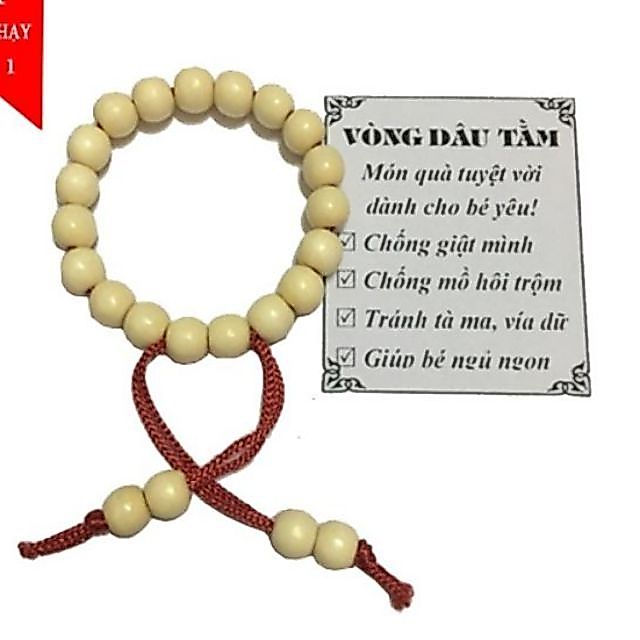 Vòng dâu tằm cho bé Tránh giật mình, thức giấc giữa đêm. chống đổ mồ hôi trộm