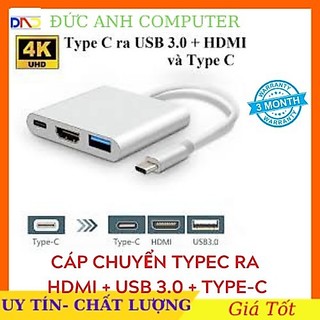 Bộ Adapter cáp chuyển Type-C sang HDMI 4k/USB/TypeC 3 trong 1 dùng trong trình chiếu cho laptop táo,Smart Phone