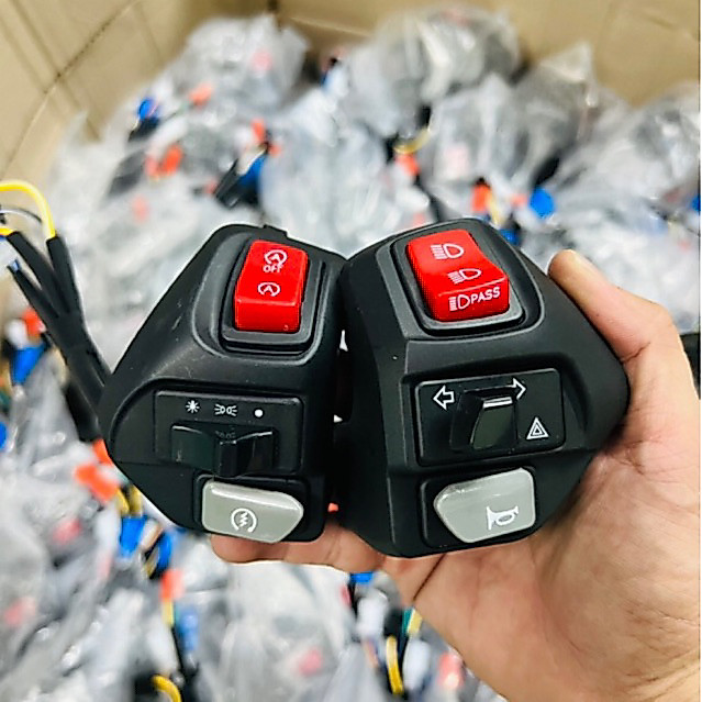 Cùm NVX Gắn EX 135 nút đỏ bao đẹp mod sẵn dây cho exciter 135
