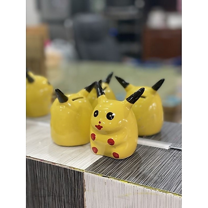 - Lợn đất, heo đất, lợn tiết kiệm, ống heo tiết kiệm, pikachu tiết kiệm Mini Siêu dễ thương men siêu