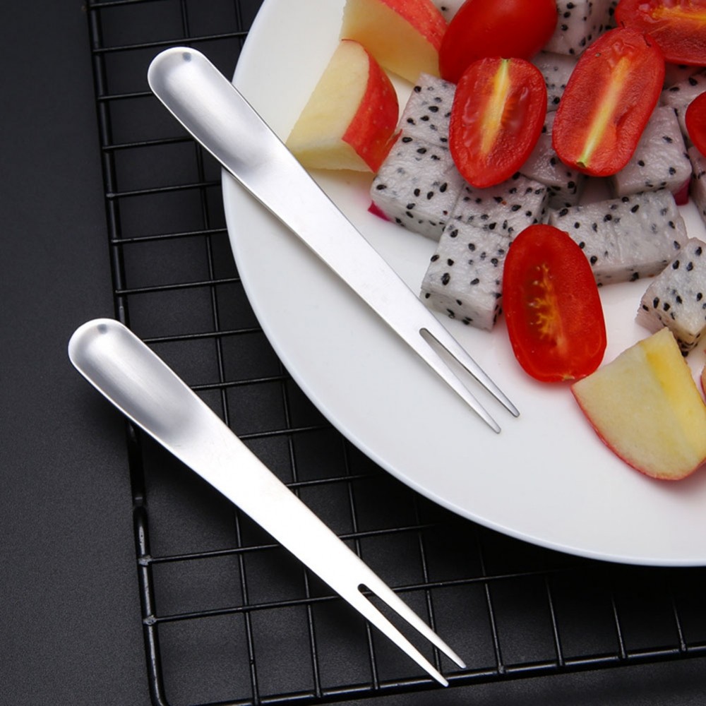 [DOLLDOLL-VN]Fruit Fork Cake Fork Spoon Fruit Cake Fork Spoon Stainless Steel Cakes 1PC