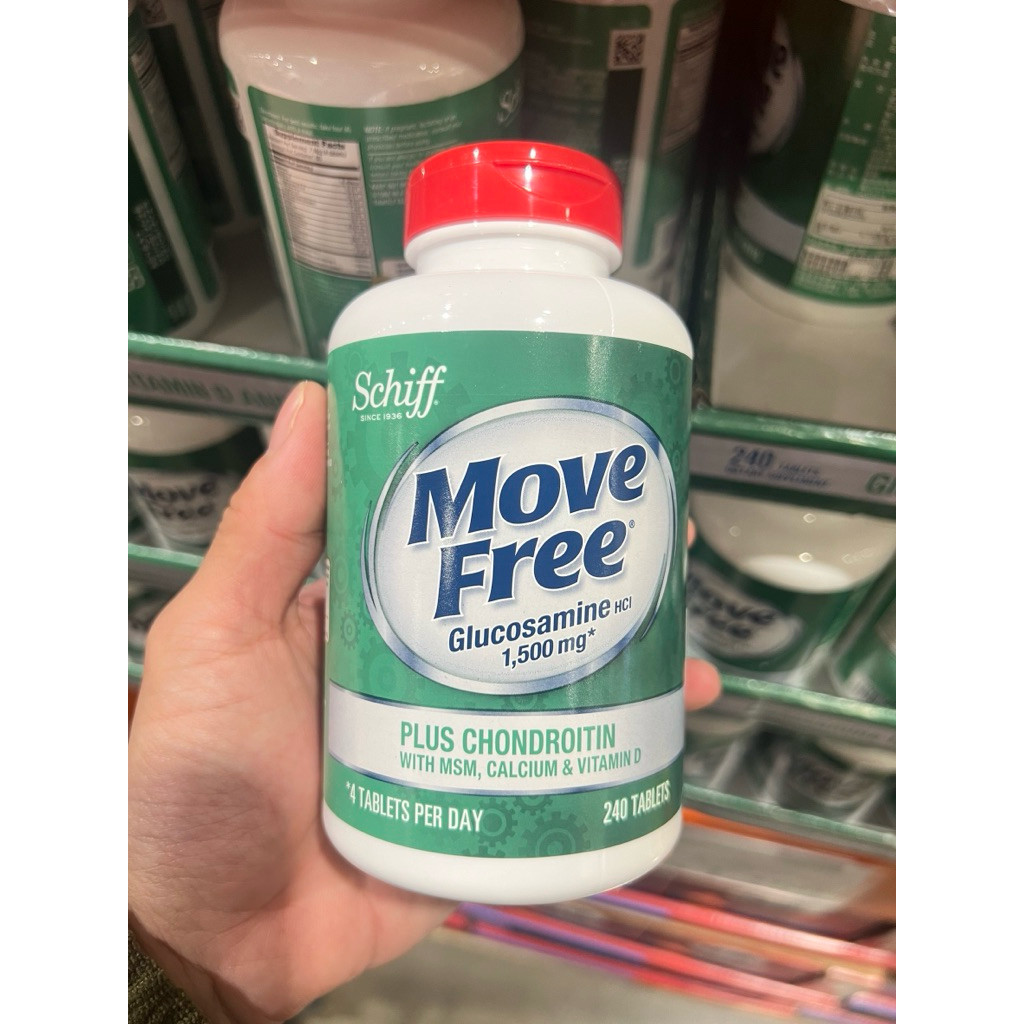 Viên uống hỗ trợ xương khớp Move Free Glucosamine 1500mg Plus Chondroitin & MSM (240 viên) - Hàng Co