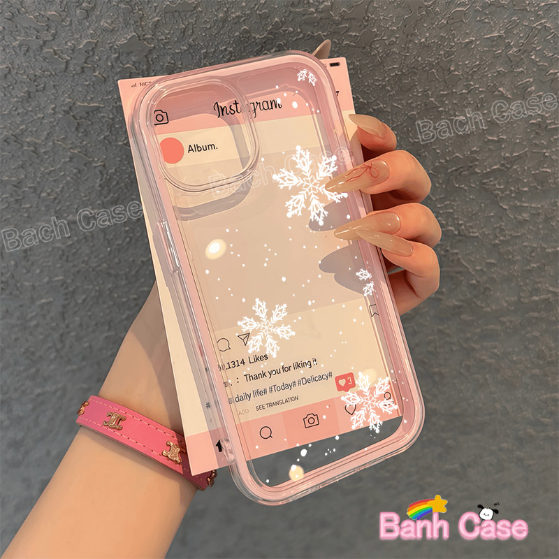 Ốp lưng iPhone bông tuyế cho iPhone 17 16 15 14 13 12 11 Pro ProMax Plus Ốp lưng silicon TPU mềm | BigBuy360 - bigbuy360.vn