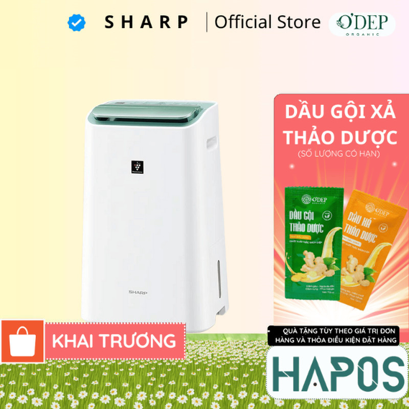 Máy lọc không khí kết hợp hút ẩm Sharp DW-E16FA-W chính hãng, sử dụng phòng 38m2 - HAPOS HEL
