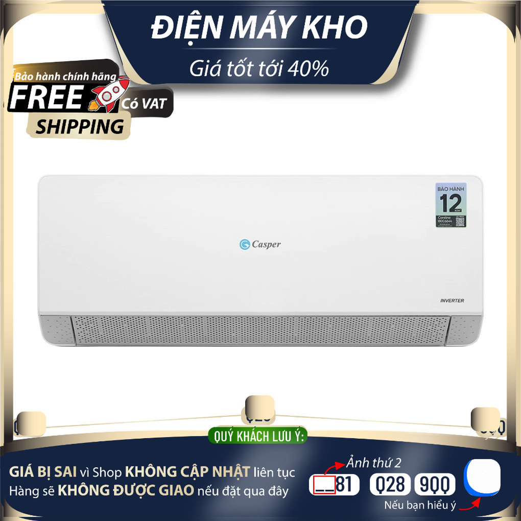 TC-12IS36 / QC-12IS36 - Điều hòa Casper 1.5HP QC-12IS36 12000BTU Unverter