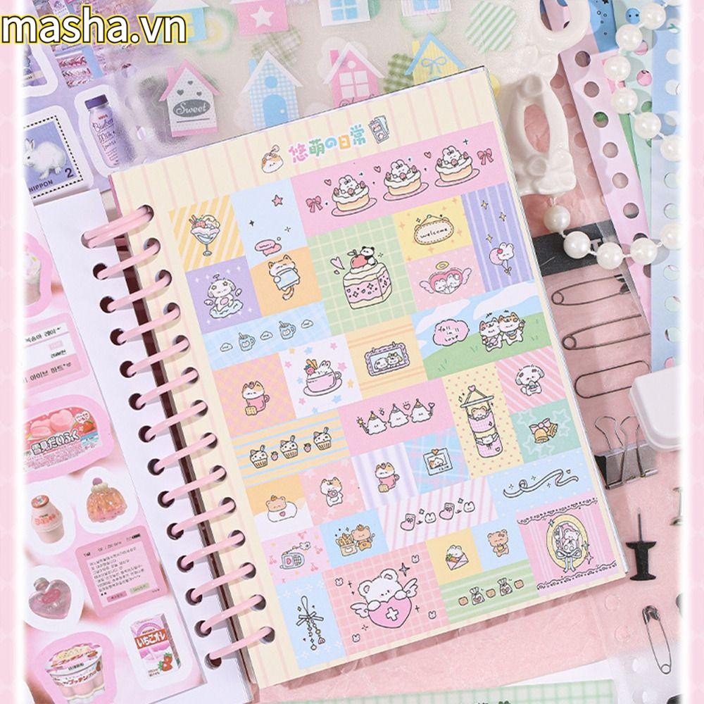 Sách dán phong cảnh, Siêu thị Phòng ngủ Phim hoạt hình Die-Cut Sticker Book, DIY PET 45in1 Rainbow S