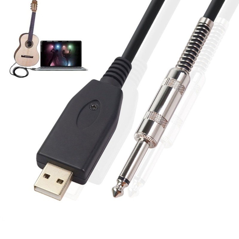 Cáp giao diện đàn Guitar USB cấp WU Studio 44 1kHz 48kHz Tốc độ lấy mẫu 6 35mm Out