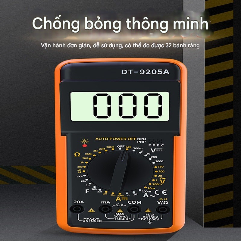 Đồng hồ đo điện,đồng hồ vạn năng Best 9205M đo Volt,ampe,điện trở và linh kiện điện tử cơ bản-AMLIS