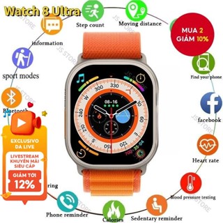 Đồng hồ thông minh Watch 8 Ultra Series 8 Đồng hồ thông minh kỹ thuật số dành cho nam thể thao chống nước Đồng hồ thông minh cho IOS Android