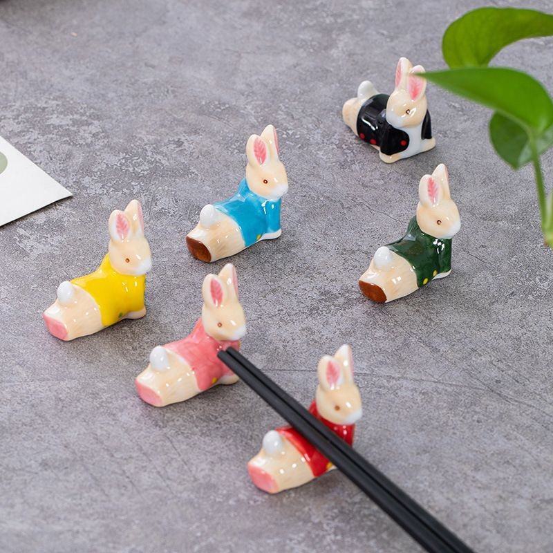 Rabbit Chopstick Rest Super Cute Peter Rabbit Multiple Pack Cartoon Japanese Style Lovely Bunny Orna