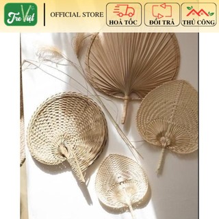 Quạt Lá Cọ - Quạt Cầm Tay Đan Thủ Công Decor / Treo tường