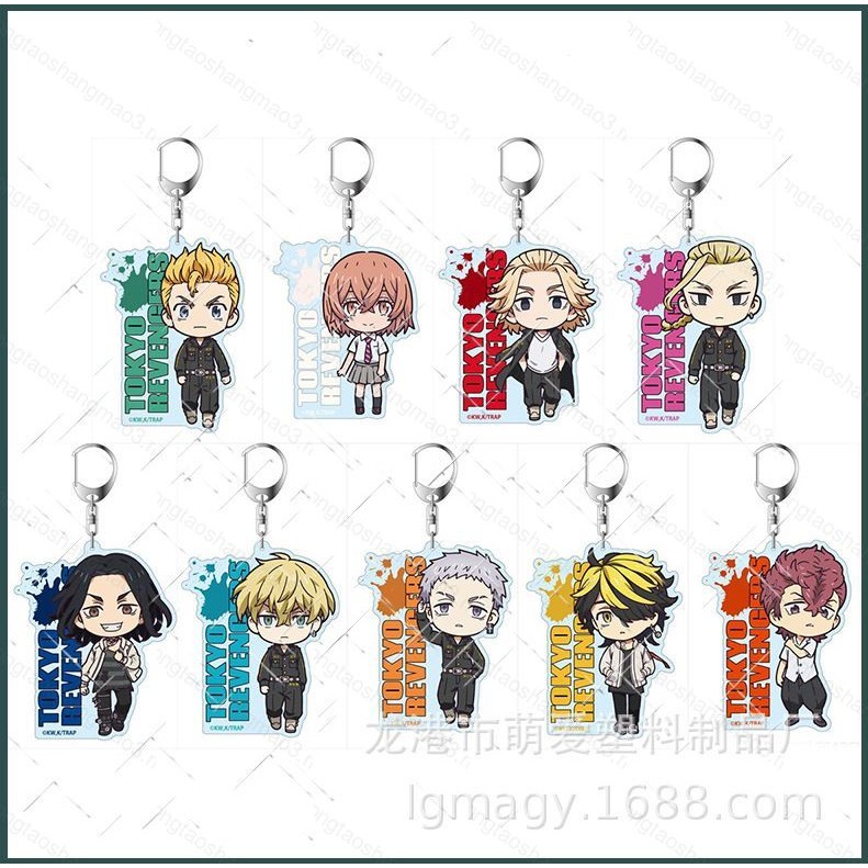 Tokyo Revengers Móc Khóa Anime Túi Pandant Móc Khóa Acrylic Móc Chìa Khóa Manjiro Sano Draken Mikey 