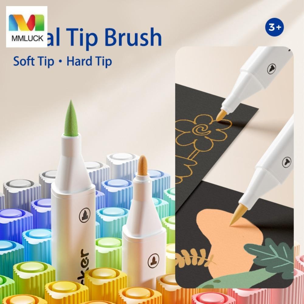 MMLUCK Dual Tip Brush Acrylic Paint Marker, Bút Gel Mực Lưu Trữ 24 / 36 / 48 / 60 / 80 Màu Bút Đánh 