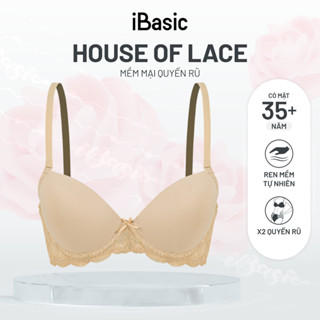 [MUA 3 TẶNG 1 QUẦN SU] Áo ngực có gọng iBasic mút vừa cup demi phối ren BRAW104