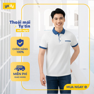  [SALE ĐG] Áo Polo Nam Yody dệt sợi cafe cơi túi ngực phối cúc trẻ trung năng động thoải mái APM7187