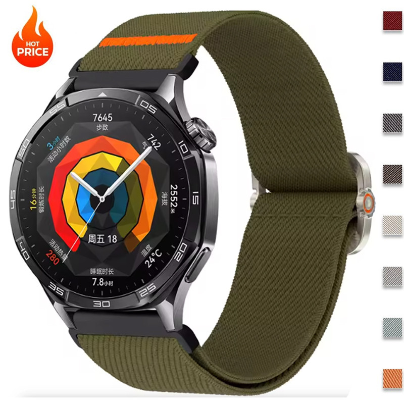 Dây Nylon đàn hồi 22mm cho Huawei GT 6 46MM GT6 Pro 46mm Huawei Watch 5 46mm Dây đeo bện thể thao ch