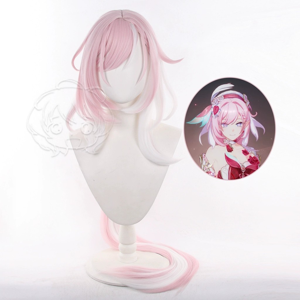 Tóc Giả Dài 125CM Cho Honkai Impact 3 Elysia Cho Anime Cosplay Trò Chơi Tóc Giả