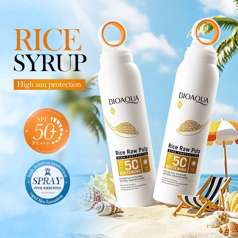 Day Rice Raw Pulp Vitamin Kem chống nắng Chống tia cực tím Làm trắng spf50 + Kem chống nắng c LNE2