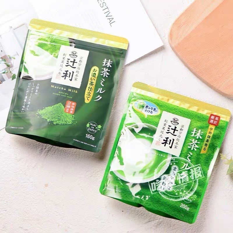 Bột sữa Tsujiri dày Uji Matcha nhập khẩu Kataoka Kyoto Matcha Latte Bột ăn liền Đồ uống nóng lạnh / 