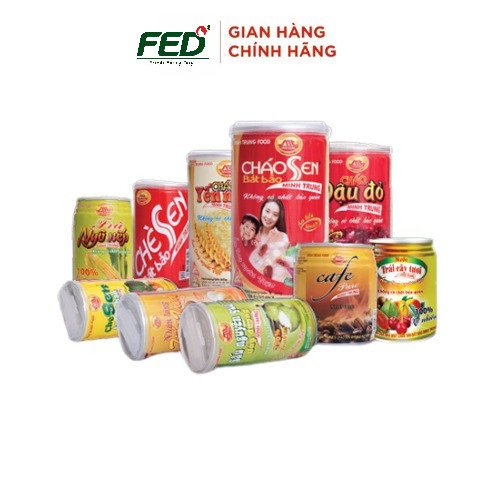 Cháo sen bát bảo Minh Trung đủ vị cháo sen/nếp cẩm/yến mạch/đậu đỏ/đậu xanh 365g/hũ - FED
