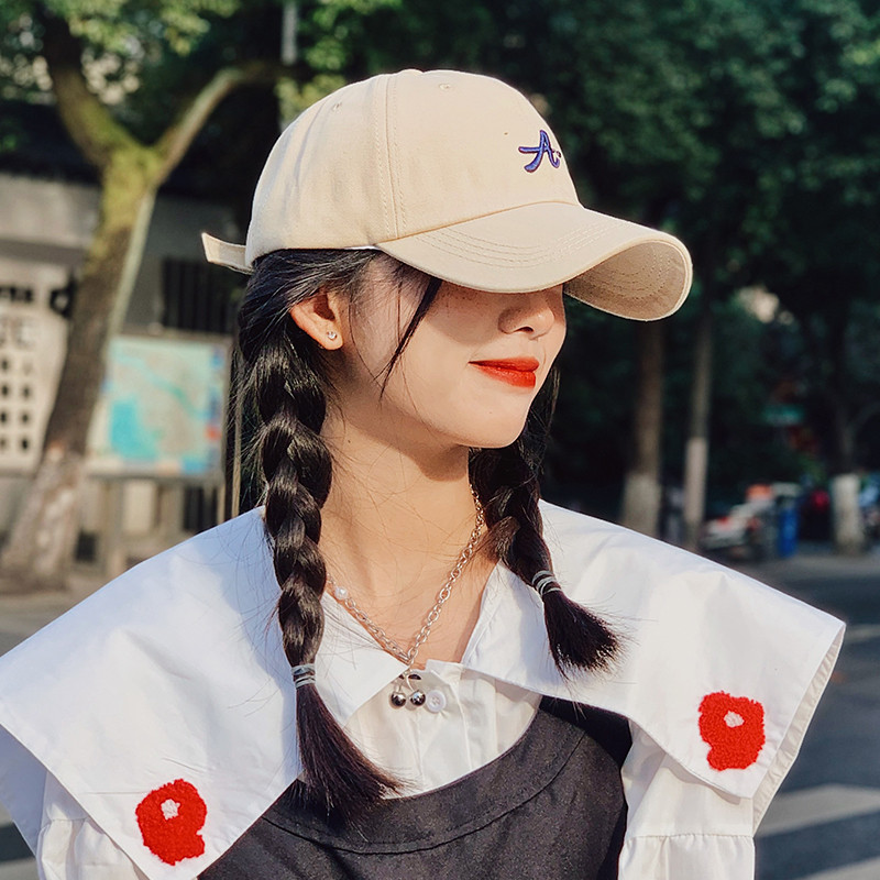 Cai Mũm mĩm Phong Cách Mới Chữ Một Nón Nữ Niche Dạo Phố Đầu Lớn Chu Vi Mũ Xuân Hè ins Mũ Bóng Chày M