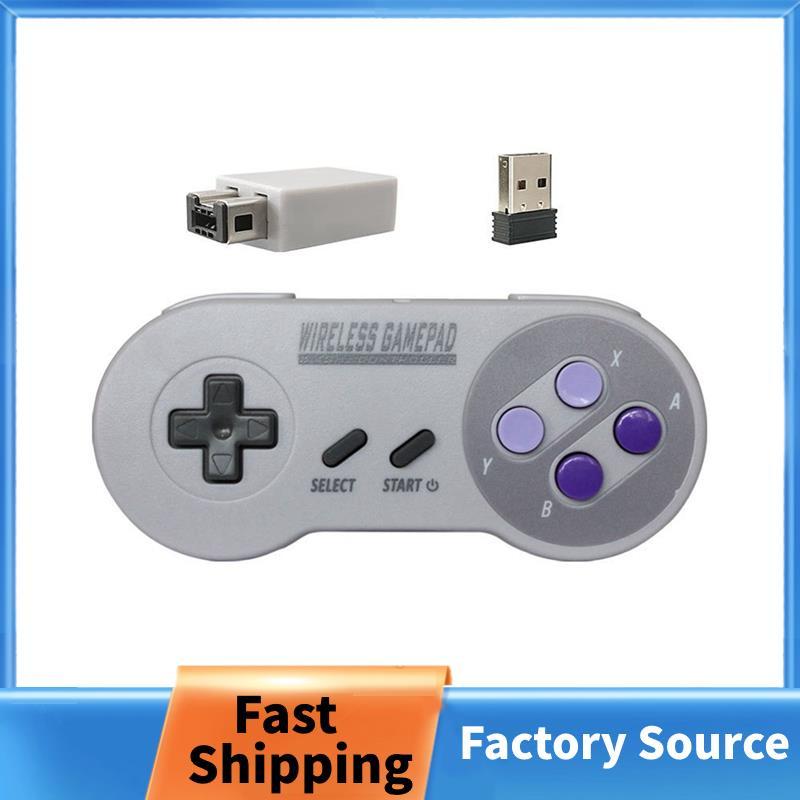 Bộ điều khiển trò chơi Joypad Cần điều khiển màu xám-Trắng Tương thích cho SNES Mini PC NS Switch 2 