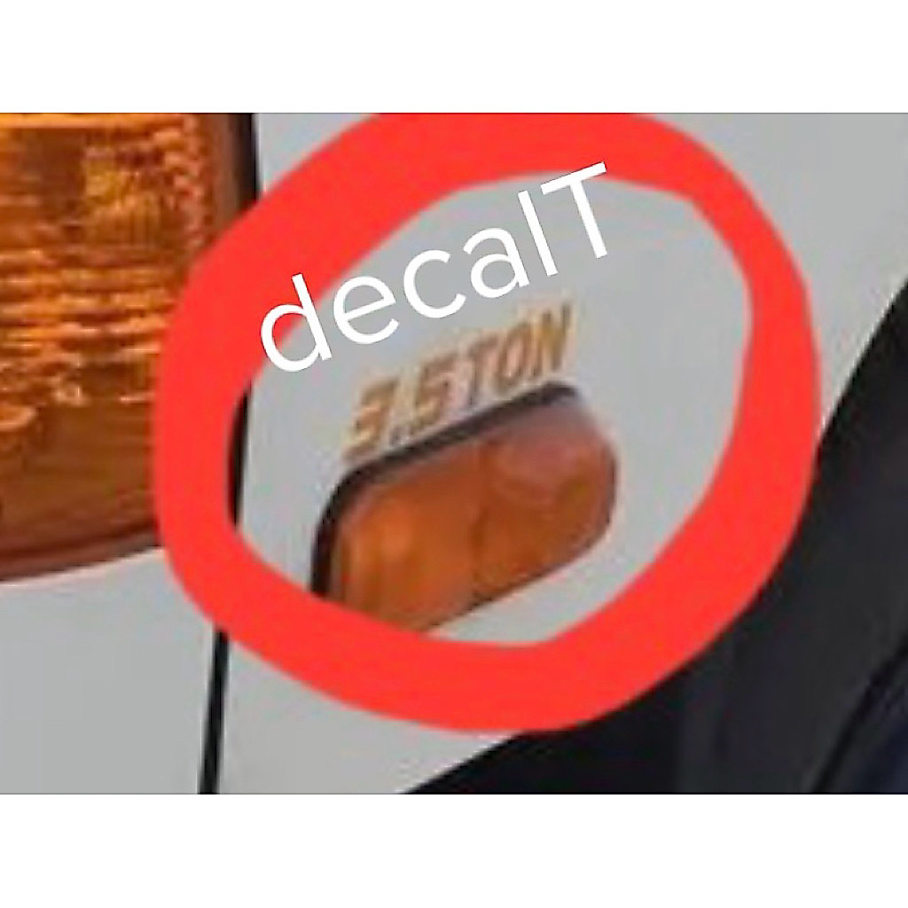 Tem Chữ 3.5 Ton Dán Xe Tải Hyundai. Tem Chữ 3.5 ton Dán Xe Tải Hyundai