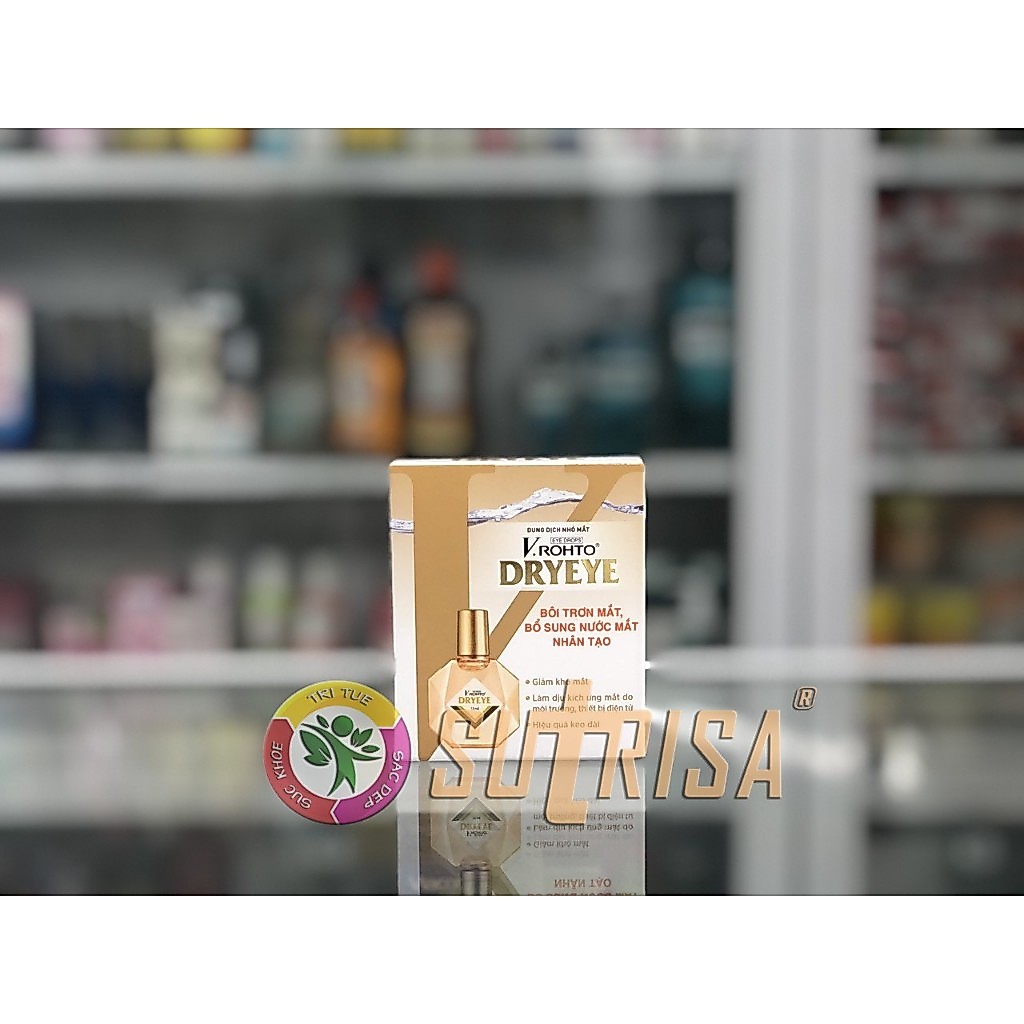 Dung dịch nhỏ mắt V.Rohto Dryeye bổ sung nước mắt nhân tạo. Hộp 1 lọ 13ml.
