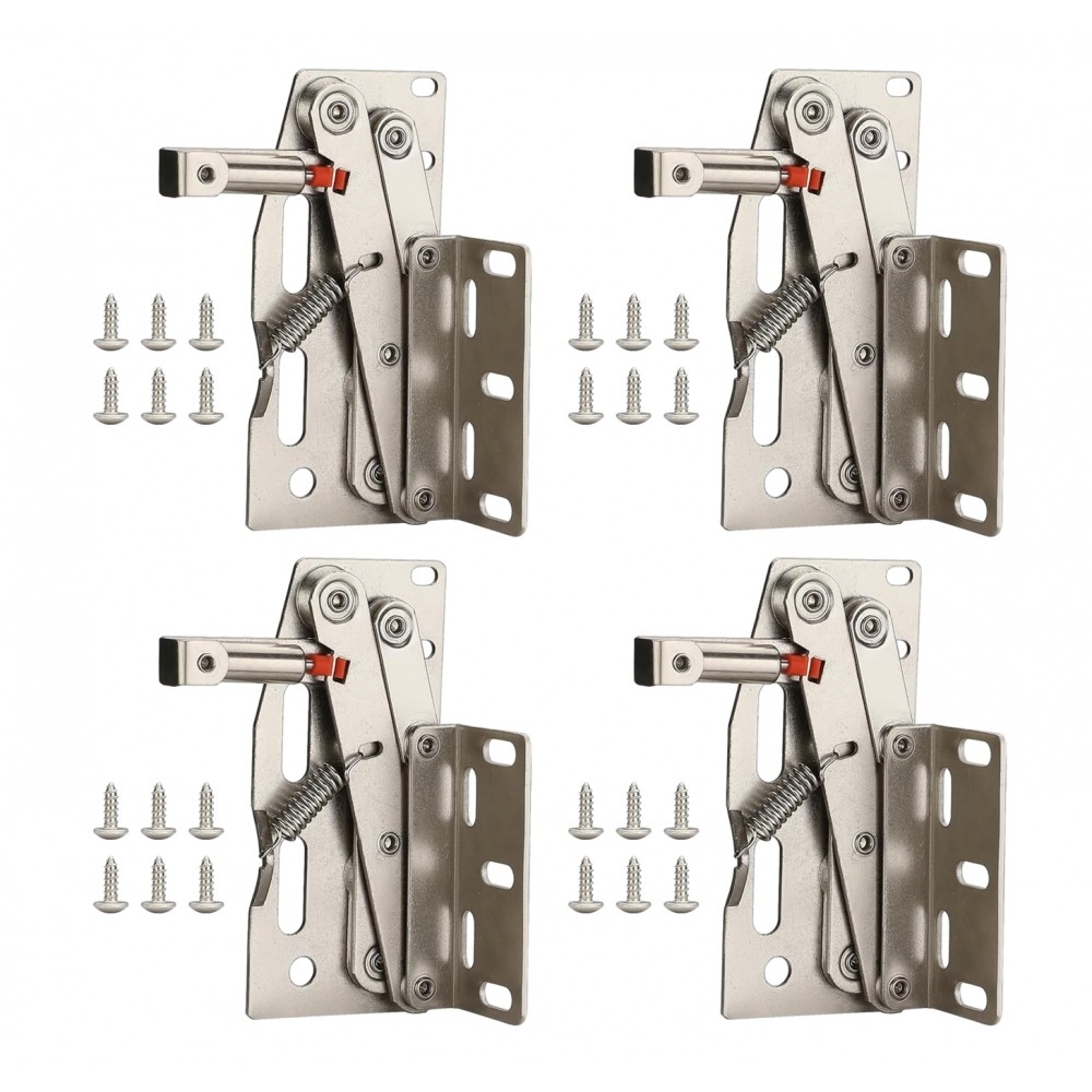 [DOLLDOLL-VN]Spring Hinges Tip-Out Tray 1/2 Pair For Kitchen Cabinet Iron Organizer Silver