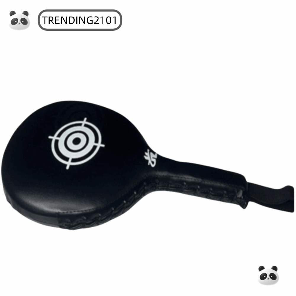 TRENDING Boxing Target Paddle, PU cầm tay Striking Target Pad, Bền màu đen EVA Padding Dây đeo cổ ta