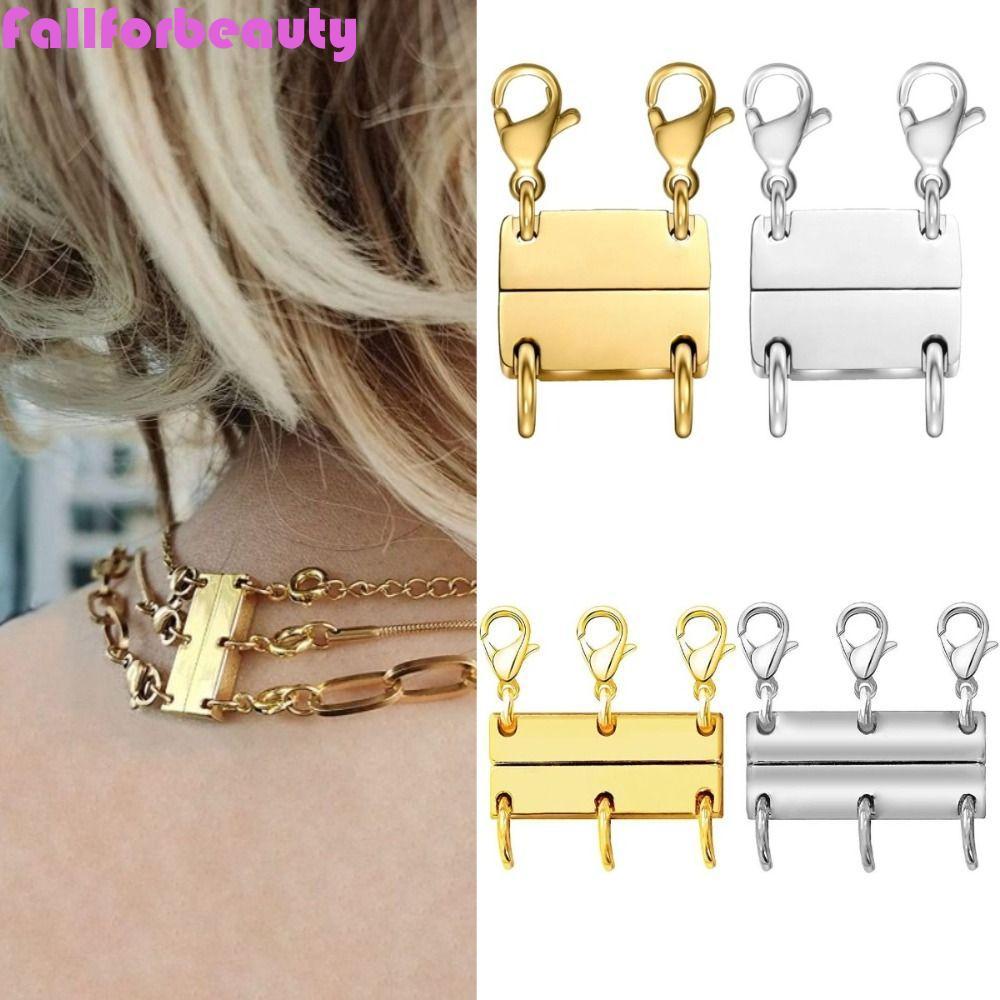Vòng cổ nhiều lớp FALLFORBEAUTY, Bộ tách vòng cổ DIY / Bạc, Bộ tách vòng tay Vòng cổ xếp chồng lên n