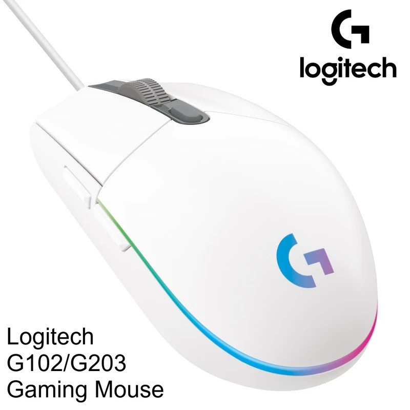 Logitech G203 Prodigy Chuột Chơi Game Có Dây 8000 DPI LIGHTSYNC RGB 6 Nút Hệ Thống Căng Cơ Cho Windo