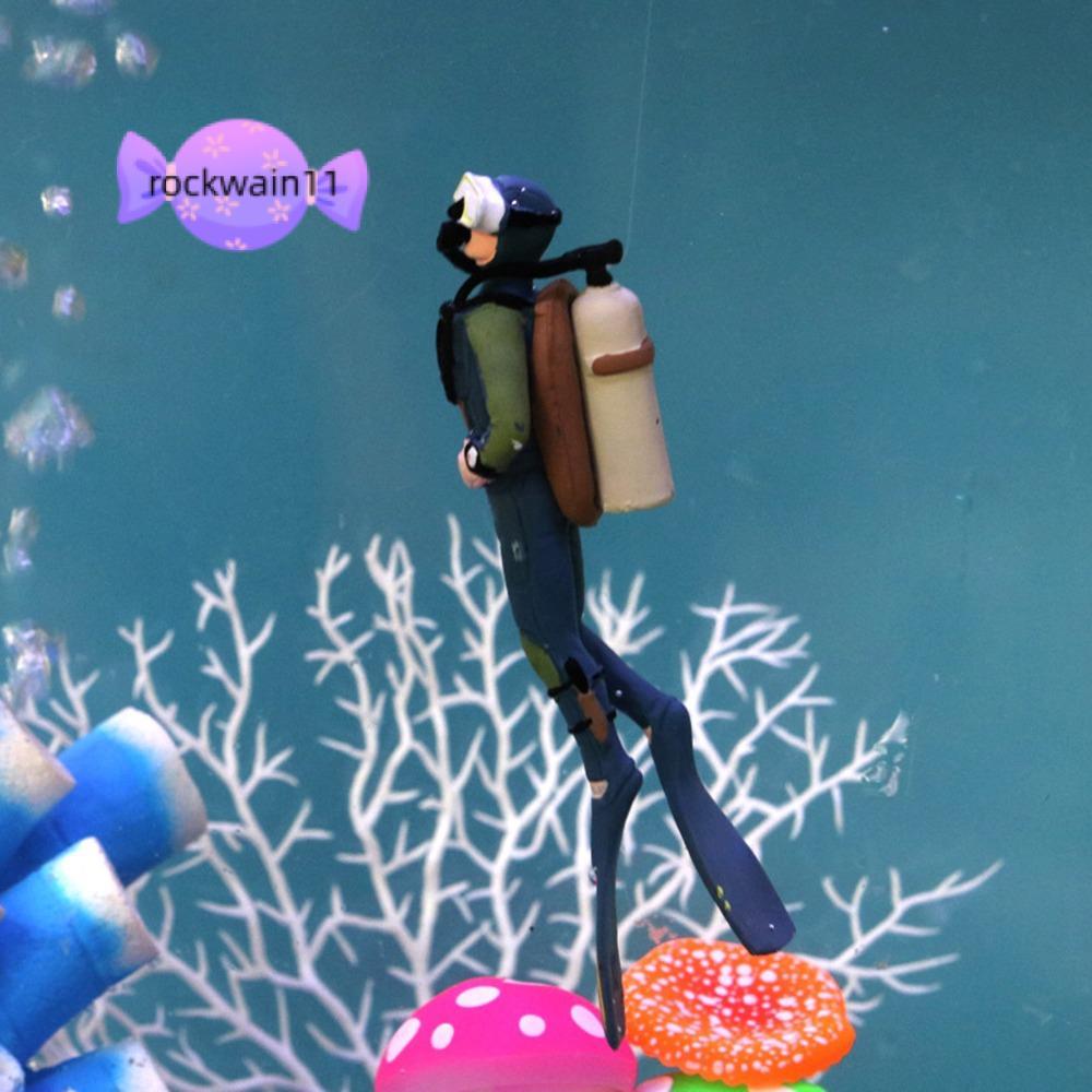 ROCKWAIN11 Bể Cá Nổi Diver, Mô Phỏng Nổi Màu Xanh Đậm Bể Cá Diver Trang Trí, Tư Thế Bơi Thiết Kế Tin