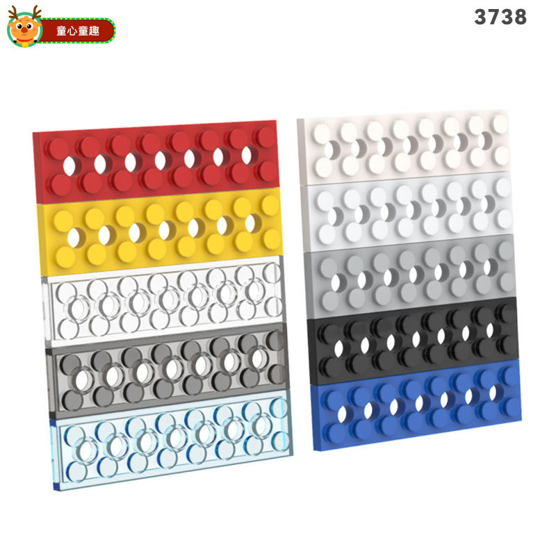 Tương thích với Lego 3738 2X8 với bảng 7 lỗ Bộ phận chất lượng cao Đồ chơi MOC Đồ chơi lắp ráp DIY Đ