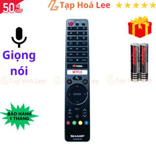  Remote điều khiển tivi SHARP Mã 08 GB326WJSA Giọng Nói -Tặng pin - Tạp hoá LEE 