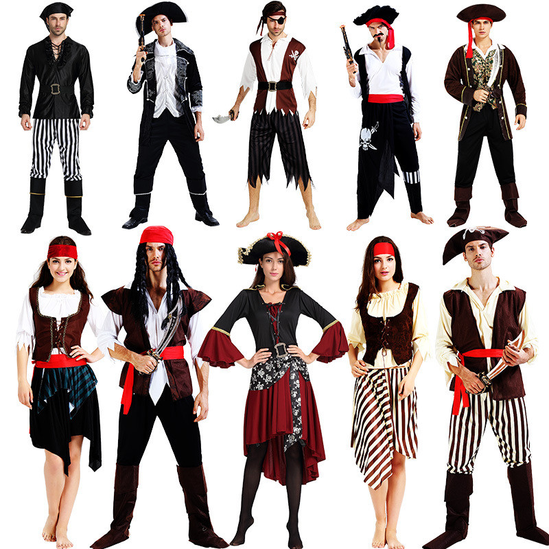 Trang Phục Hóa Trang Halloween Cướp Biển Vùng Caribbean cho Nam/Nữ - Style Jack Sparrow